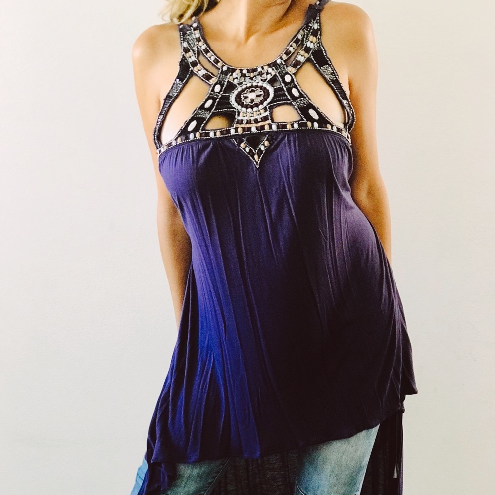 Free People embellished tunic size size small